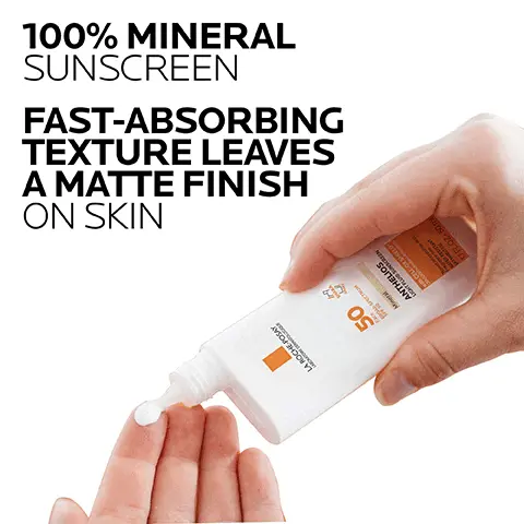 Image 1, 100% mineral sunscreen, fast absorbing texture leaves a matte finish on skin. Image 2- CELL-OX SHIELD® TECHNOLOGY UVA/UVB PROTECTION + ANTIOXIDANTS lightweight fluid texture and broad spectrum SPF 50 100% mineral UV Filters. Image 3, DERMATOLOGIST RECOMMENDED Antioxidants have been shown to help fight against damaging free radicals that can accelerate skin aging. la roche posay sunscreens incorporate antioxidants to help fight radicals caused by the sun. Image 4, Apply 15 minutes prior to sun exposure and can be used on face and body. Image 5, key dermatological ingredients: cell-ox shield technology UVA/UVB protection and antioxidants photostable UVA/UVB filters and powerful antioxidants protection, broad spectrum SPF 50 100% mineral UV filters titanium dioxide 6%, zinc oxide 5%, la roche posay thermal spring water soothing antioxidant a unique water rich in selenium a natural antioxidant. Image 6,dermatologist tested, allergy tested, oil free/non comedogenic and fragrance free.
