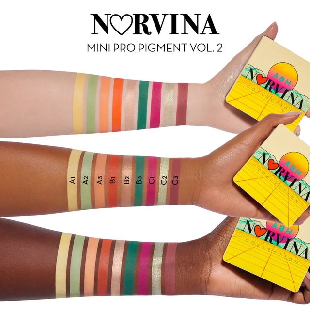 Norvina mini pro pigment volume 2 swatches