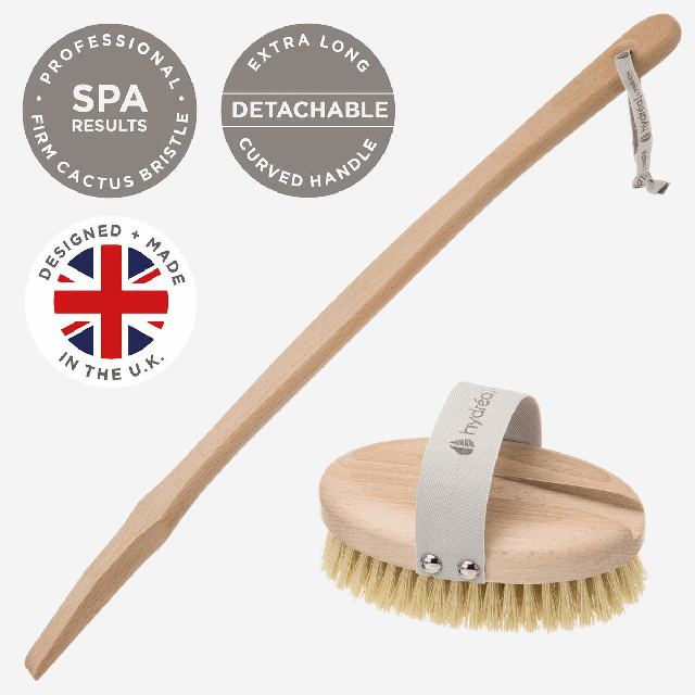 Image 1, extra long detachable curved handle. Image 2, made with fca certified beechwood. Image 3-4, benefits