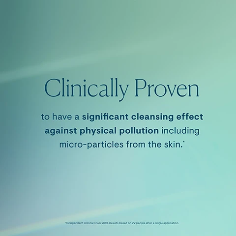image 1, clinically proven to have a significant cleansing effect against physical pollution including micro particles from the skin. image 2, white truffle - helps to soothe and support. patented tri-enzyme technology = improves skin smoothness. babassu = helps to condition skin. image 3, double cleanse, step 1 and step 2