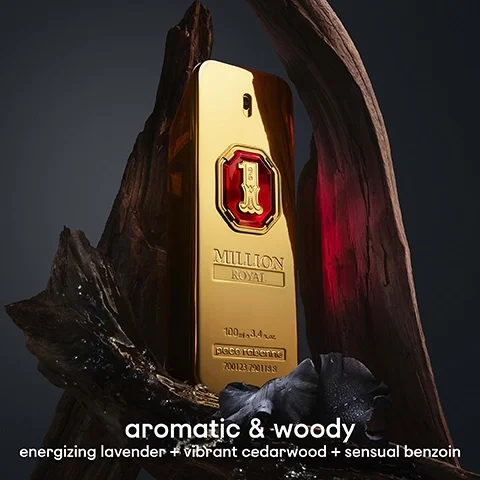 aromatic and woody. energizing lavendar and vibrant cedarwood and sensual benzoin.