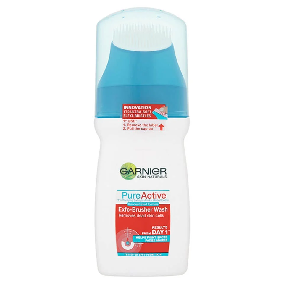 Garnier Pure Active Exfo-Brusher Face Wash (150ml) Afbeelding 1