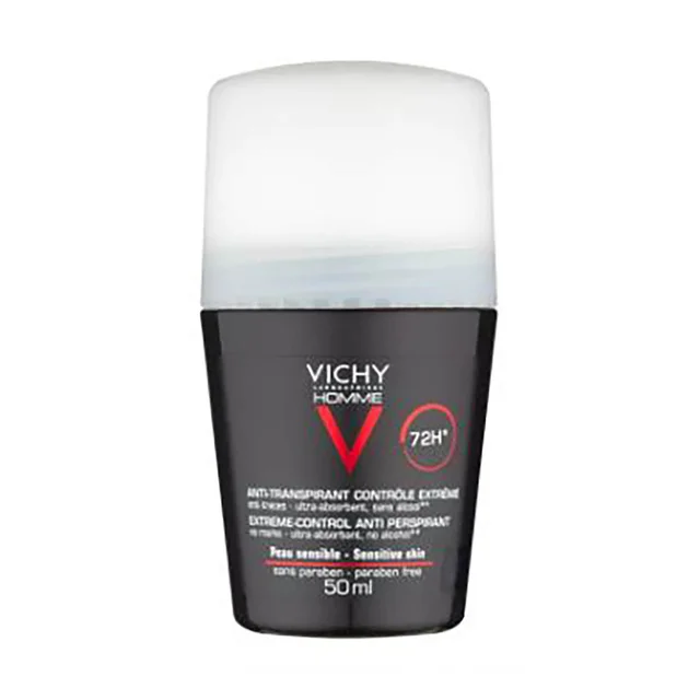 Vichy Homme Men's Deodorant Extreme-Control Anti-Perspirant Roll-On Sensitive Skin 50ml