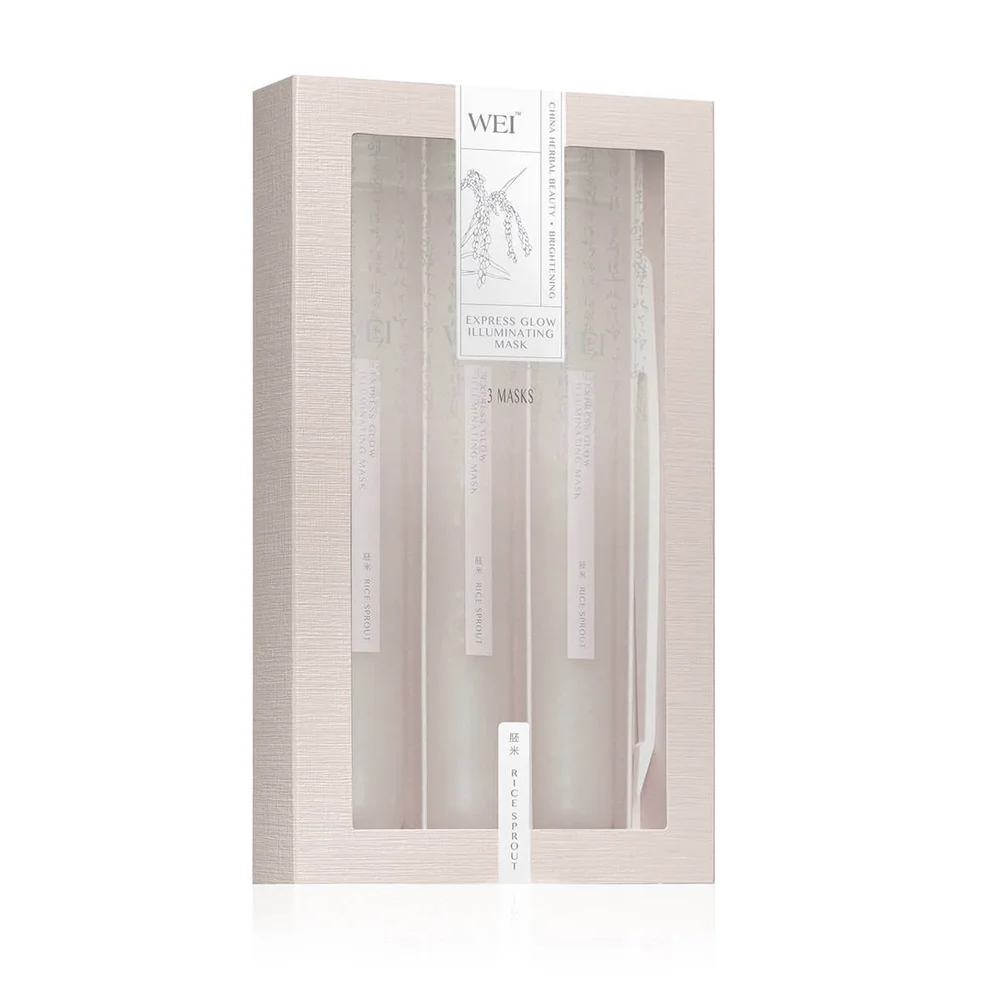 WEI Rice Sprout Express Glow Illuminating Masks (Pack of 3) Afbeelding 1