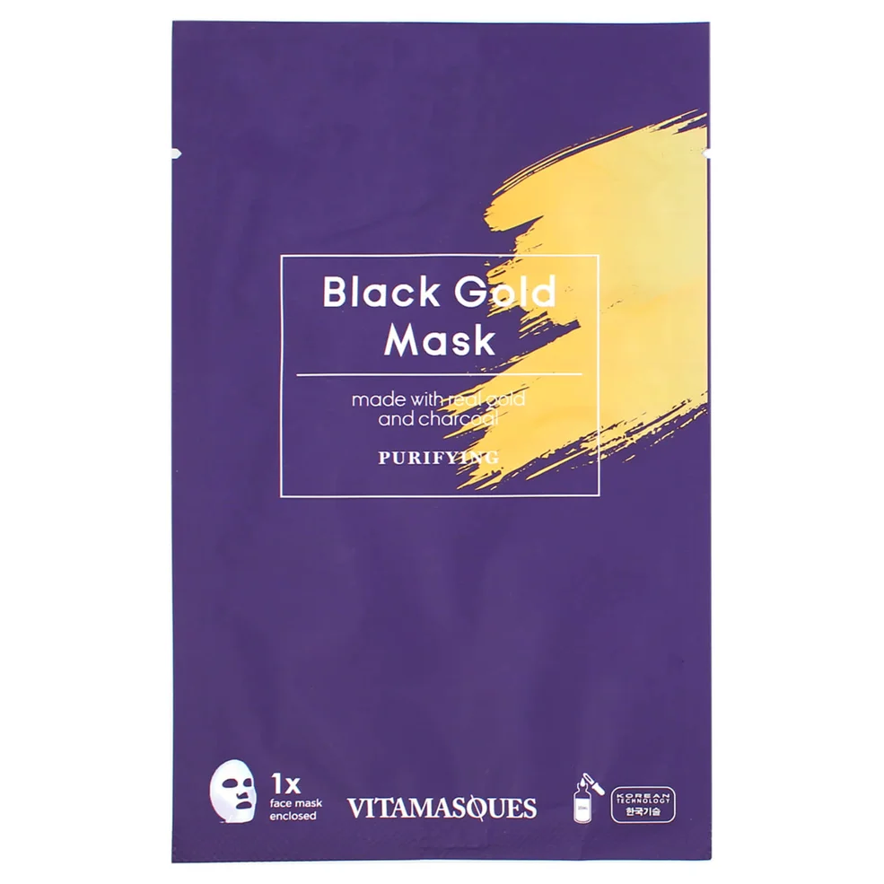 Vitamasques Black Gold Dust Sheet Mask 20ml Afbeelding 1