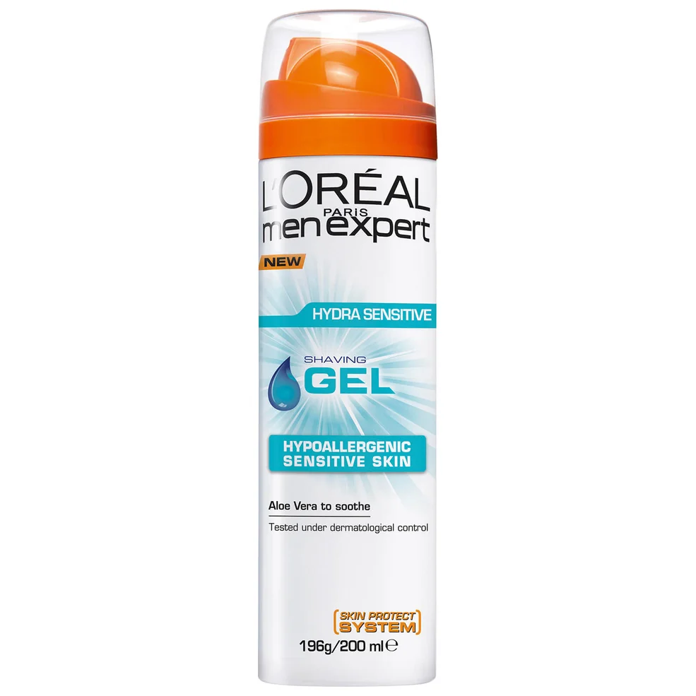 L'Oréal Paris Men Expert Hydra Sensitive Shaving Gel 200ml Afbeelding 1