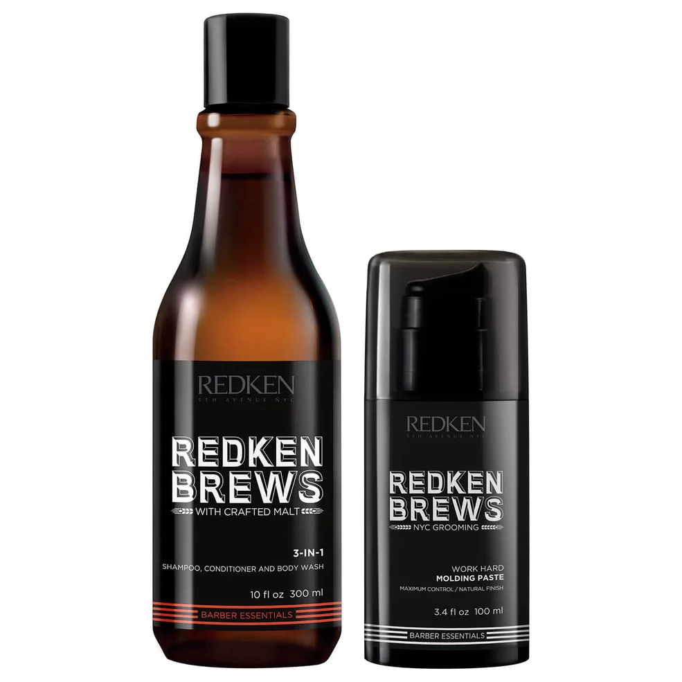 Redken Brews Men's Shampoo and Molding Paste Duo Afbeelding 1
