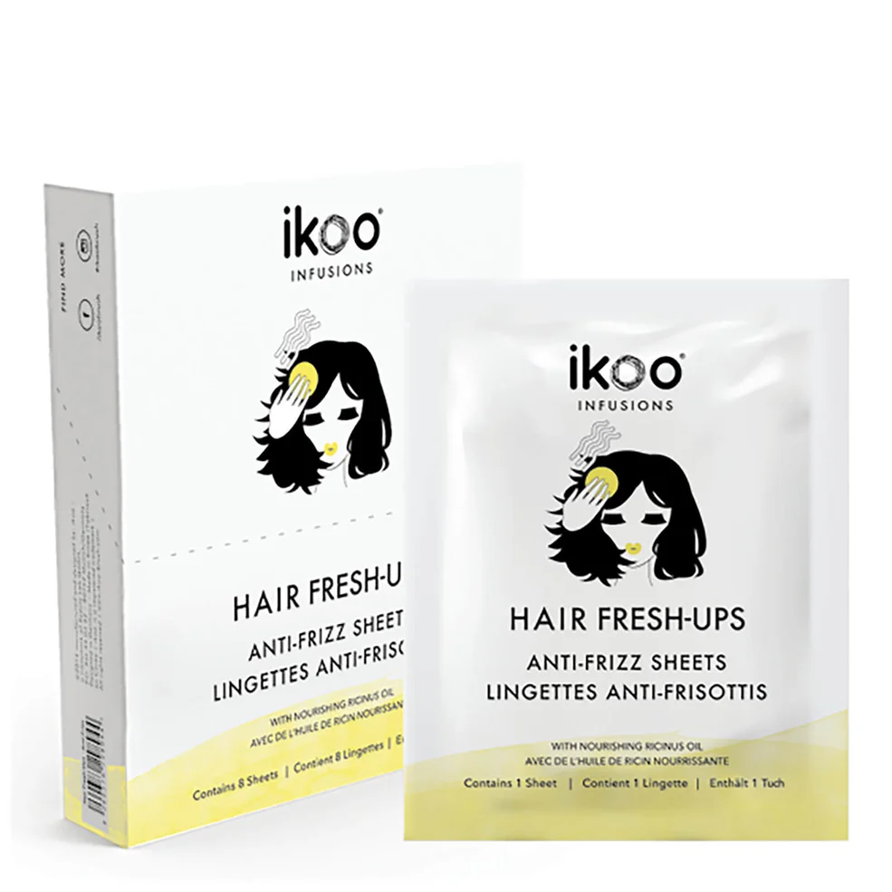 ikoo Hair Fresh-Ups Anti-Frizz Sheets (Box of 8 Sachets) Afbeelding 1
