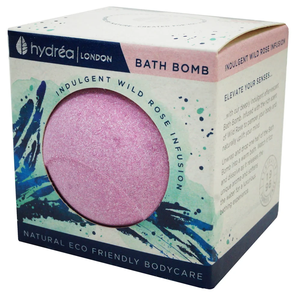 Hydrea London Indulgent Wild Rose Bath Bomb 2 x 60g Afbeelding 1