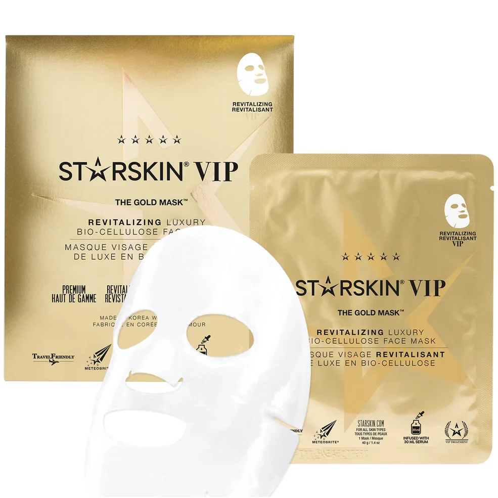 STARSKIN VIP The Gold Mask Revitalizing Luxury Bio-Cellulose Face Mask Afbeelding 1