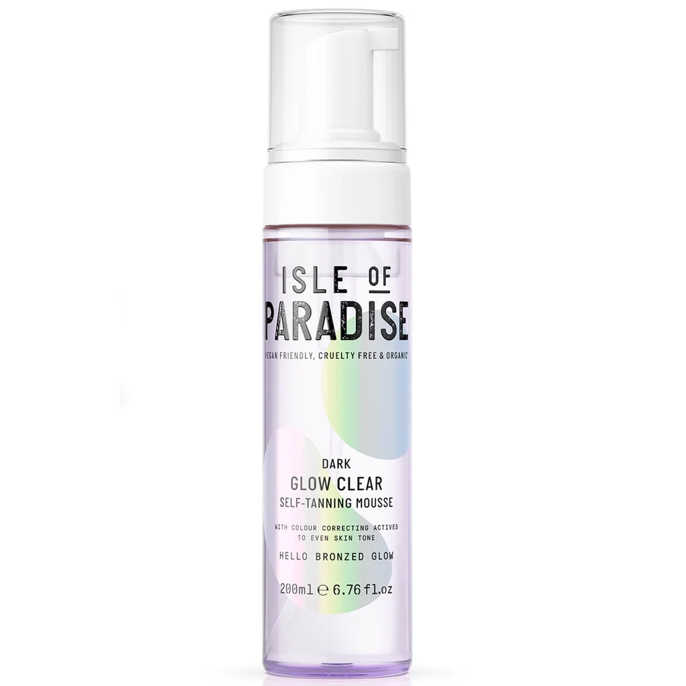 Isle of Paradise Glow Clear Self-Tanning Mousse - Dark 200ml Afbeelding 1