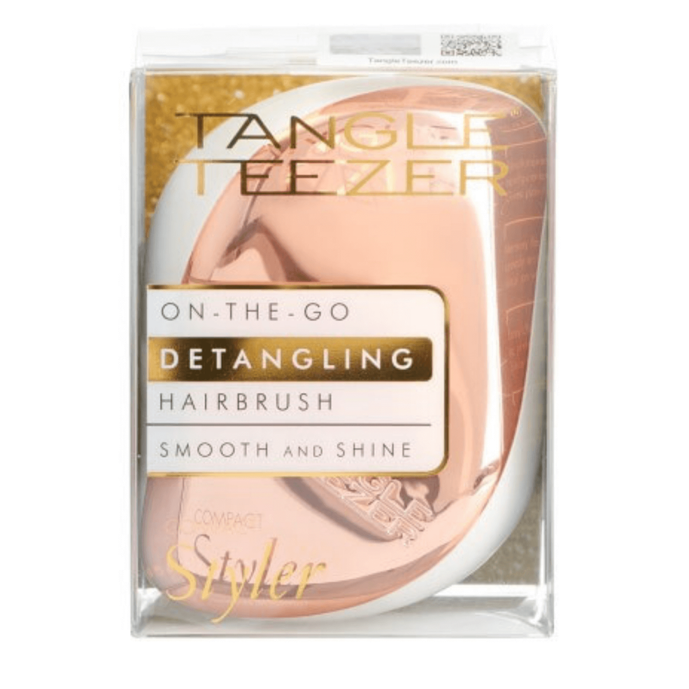 Tangle Teezer Compact Styler Detangling Hairbrush - Rose Gold Ivory Afbeelding 1