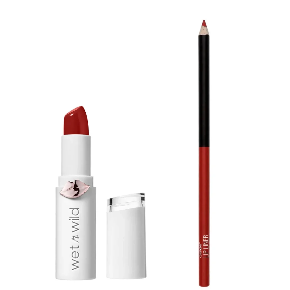 wet n Wild Mega Last High Shine Lipstick en Color Icon Lip Liner Duo (Verschillende tinten) Afbeelding 1