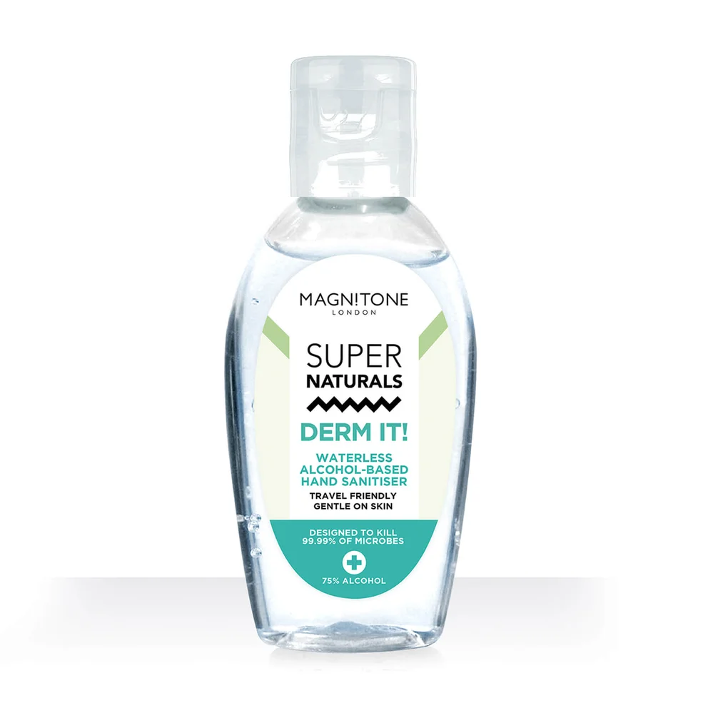 MAGNITONE London SuperNaturals Derm It! Waterless Alcohol-Based Hand Sanitiser Gel 50ml Afbeelding 1