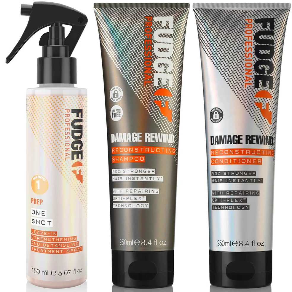 Fudge Professional Damage Rewind Shampoo, Conditioner and One Shot Bundle Afbeelding 1