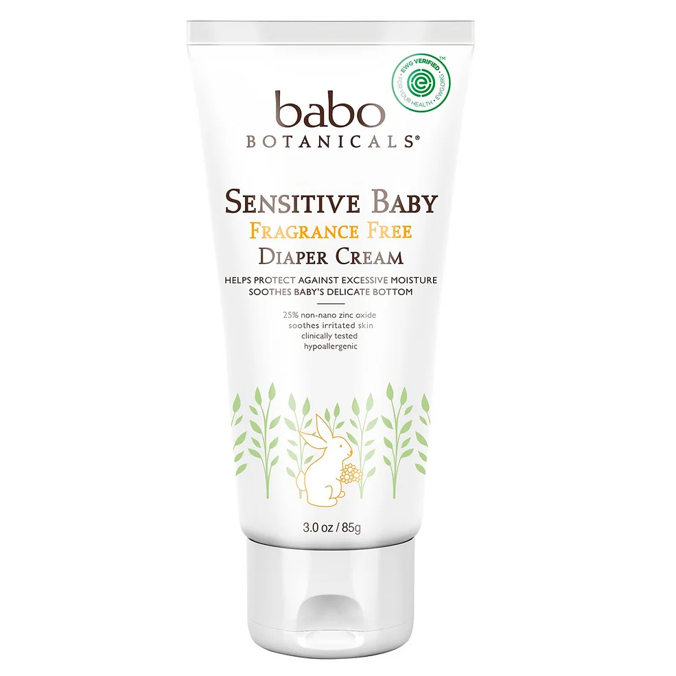 Babo Botanicals Sensitive Baby Fragrance Free Zinc Diaper Cream Afbeelding 1