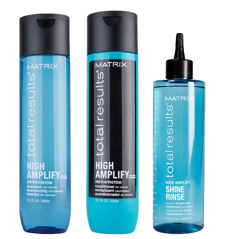 Matrix Total Results Volumising High Amplify Shampoo, Conditioner and Lamellar Treatment for Fine and Flat Hair Afbeelding 1