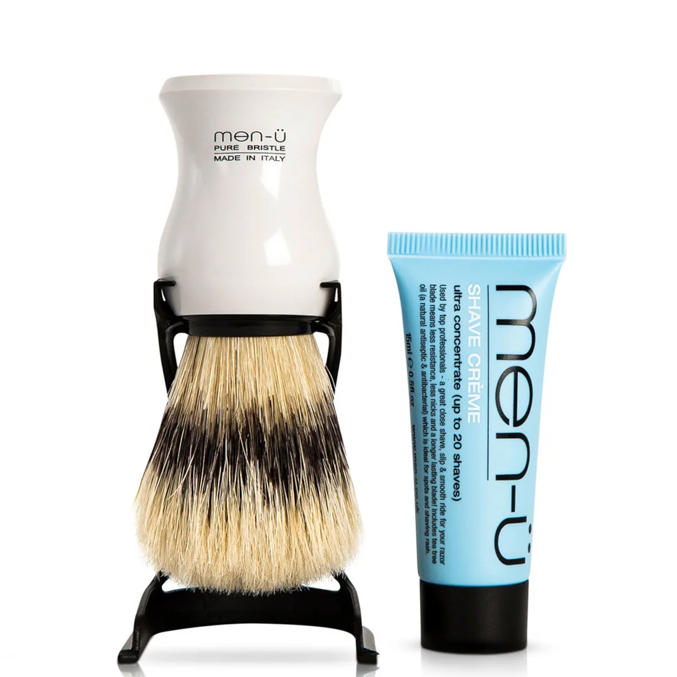 men-ü Barbiere Shave Brush and Stand - White Afbeelding 1