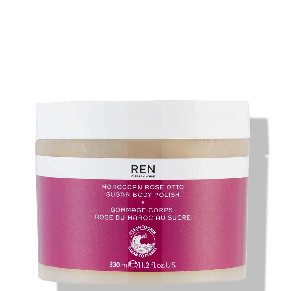 REN Clean Skincare Moroccan Rose Otto Sugar Body Polish 330ml Afbeelding 1