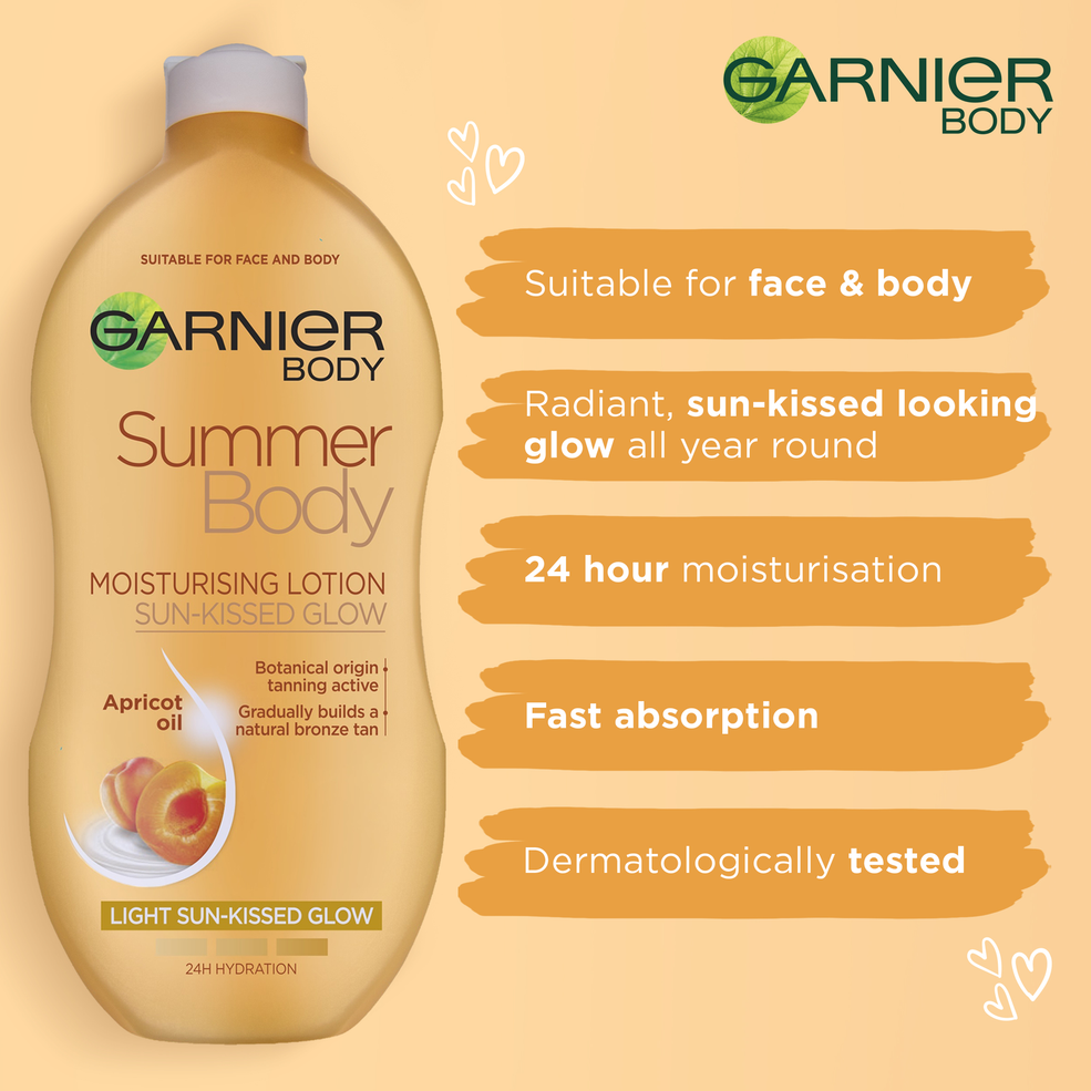 Garnier Summer Body Hydrating Gradual Tan Moisturiser Light 400ml Afbeelding 1