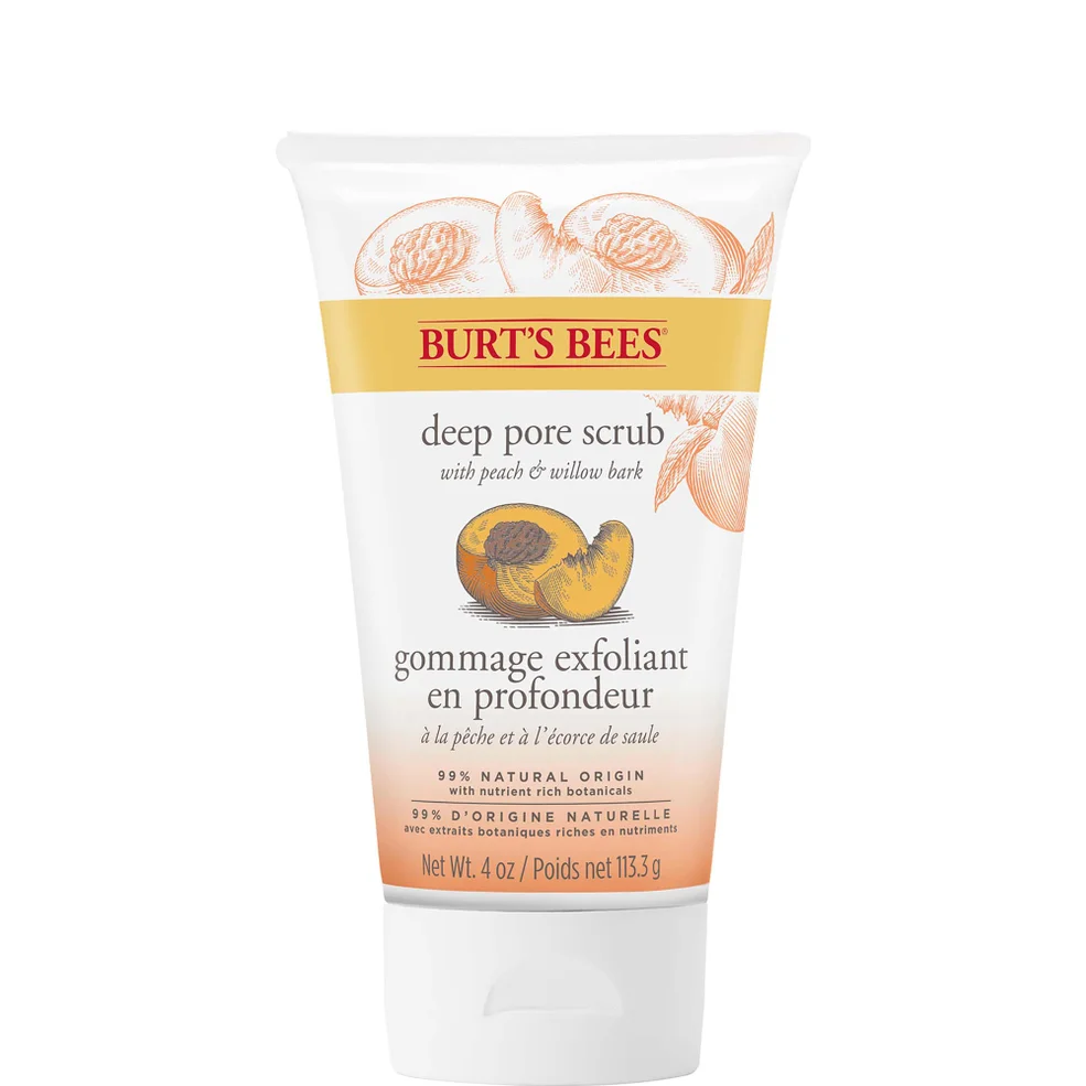 Burt's Bees Peach & Willowbark Deep Pore Scrub (4 oz / 110g) Afbeelding 1