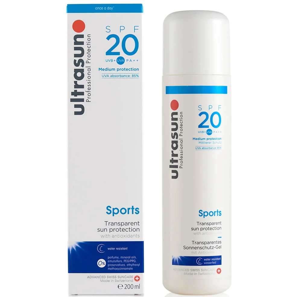 Ultrasun SPF 20 Sportgel (200 ml) Afbeelding 1
