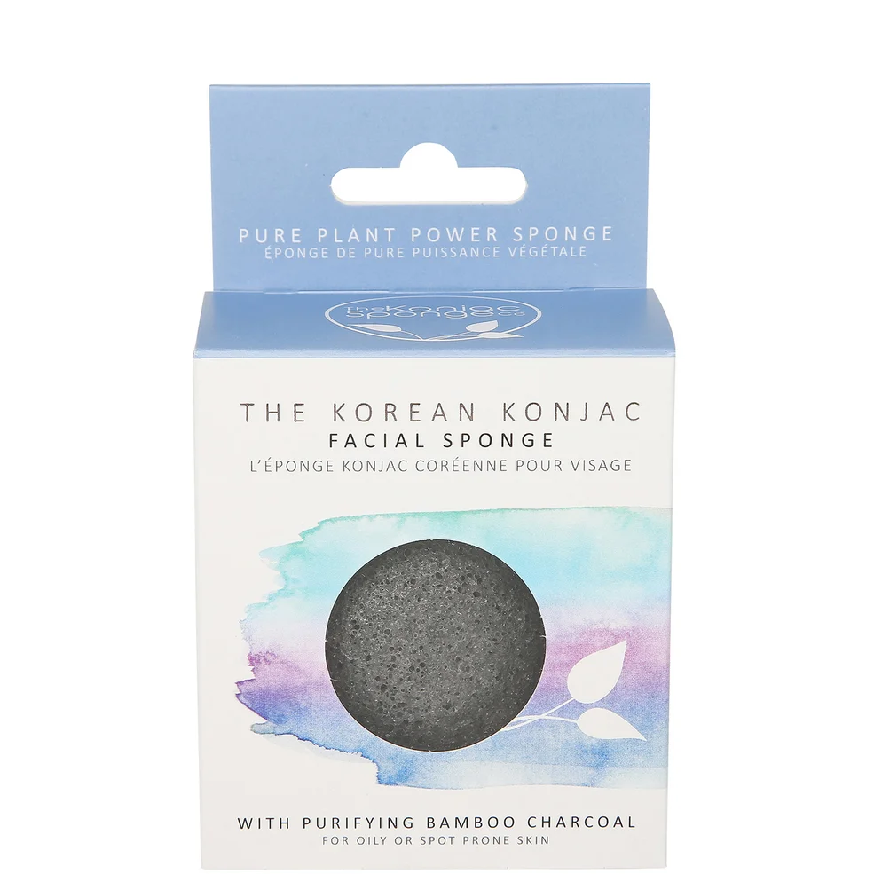 The Konjac Sponge Company Facial Puff Sponge with Bamboo Charcoal Afbeelding 1