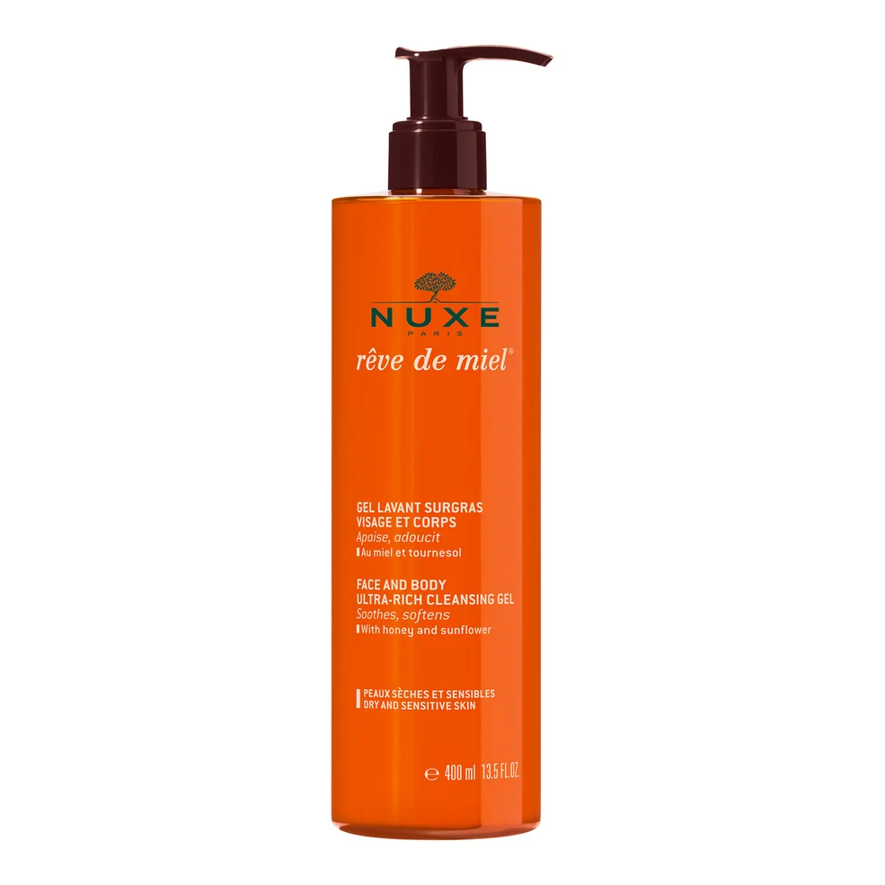 NUXE Rêve de Miel Face and Body Ultra-Rich Cleansing Gel (400ml) Afbeelding 1