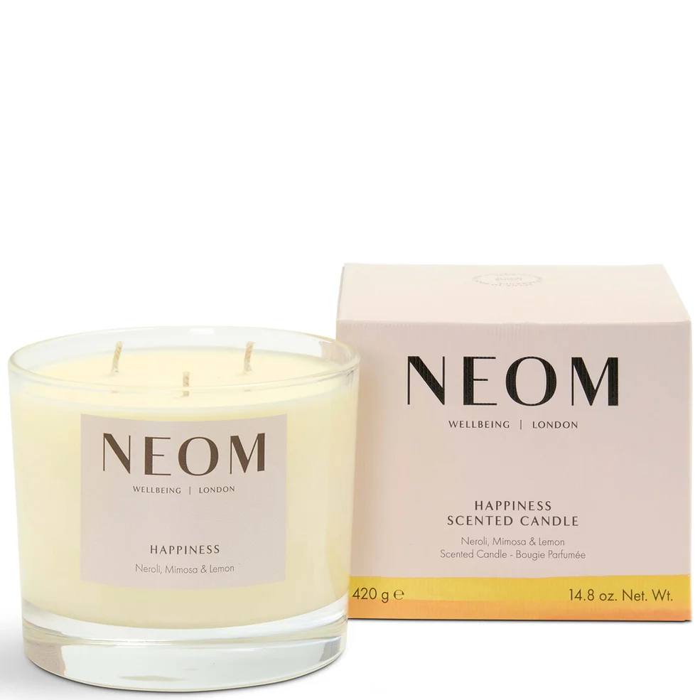 NEOM Happiness Geurkaars met Drie Lonten Afbeelding 1