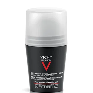 Vichy Homme Men's Deodorant for Sensitive Skin Roll-On 50ml - undefined undefined
