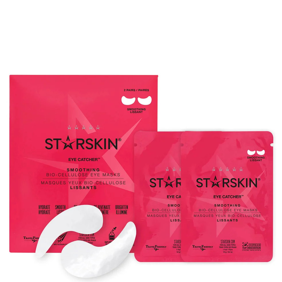 STARSKIN Eye Catcher Smoothing Coconut Bio-Cellulose Second Skin Eye Masks (1 Pair) Afbeelding 1
