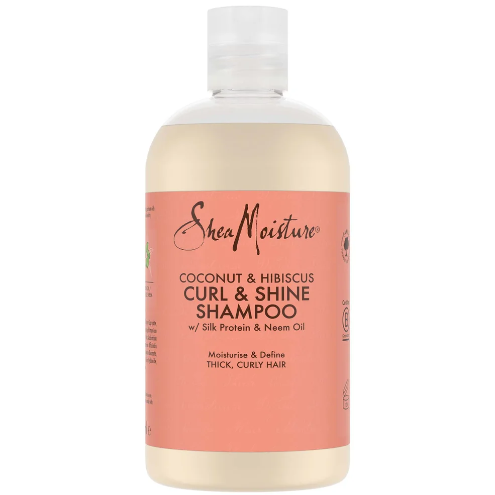 Shea Moisture Kokosnoot en Hibiscus Curl en Shine Shampoo 379ml Afbeelding 1