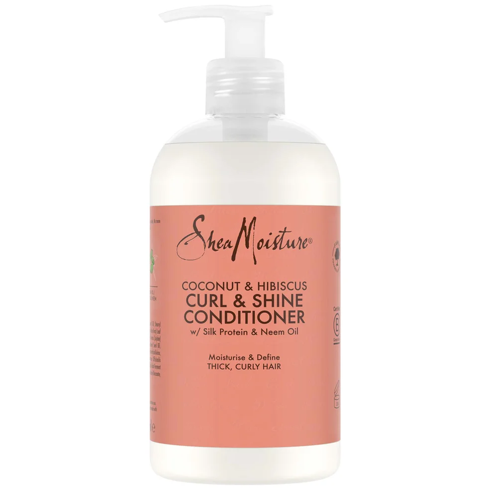 Shea Moisture Kokosnoot en Hibiscus Curl en Shine Conditioner 384ml Afbeelding 1