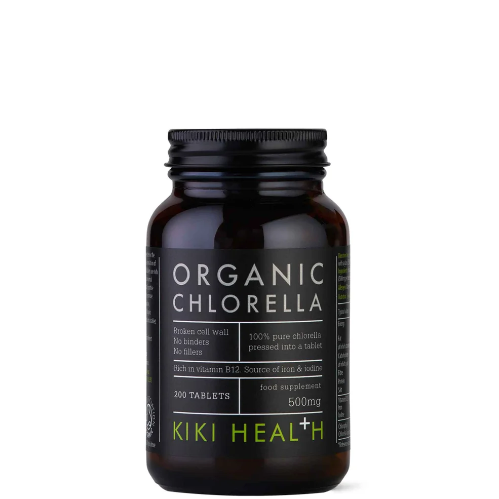 KIKI Health Organic Chlorella Tablets (200 Tablets) Afbeelding 1