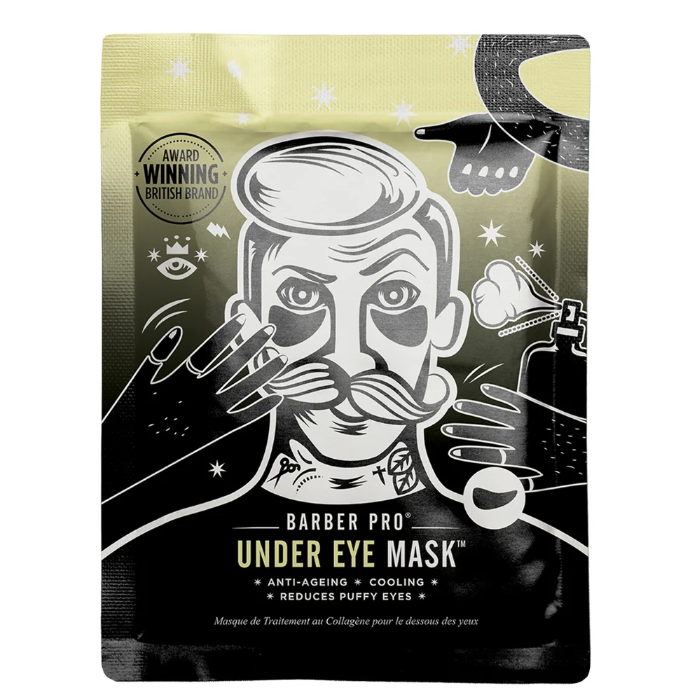 BARBER PRO Under Eye Mask with Activated Charcoal and Volcanic Ash (3 Applications) Afbeelding 1