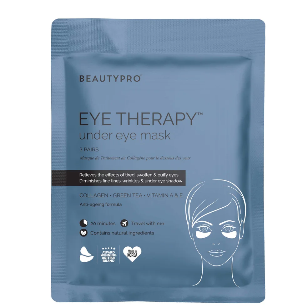 BeautyPro Eye Therapy Under Eye Mask with Collagen and Green Tea Extract (3 Applications) Afbeelding 1