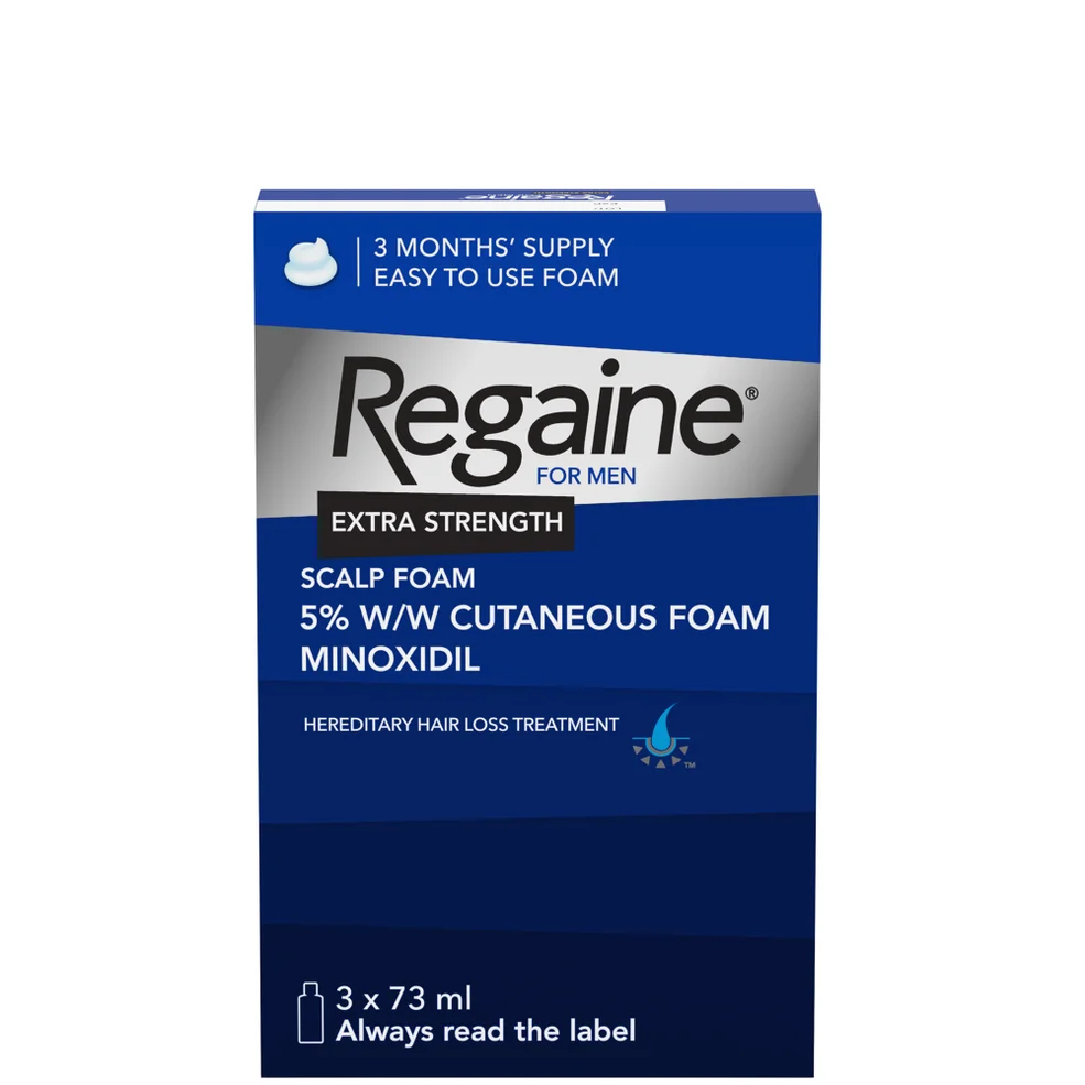 Regaine Men's Extra Strength Hair Loss and Hair Regrowth Scalp Foam Treatment 3 x 73ml Afbeelding 1