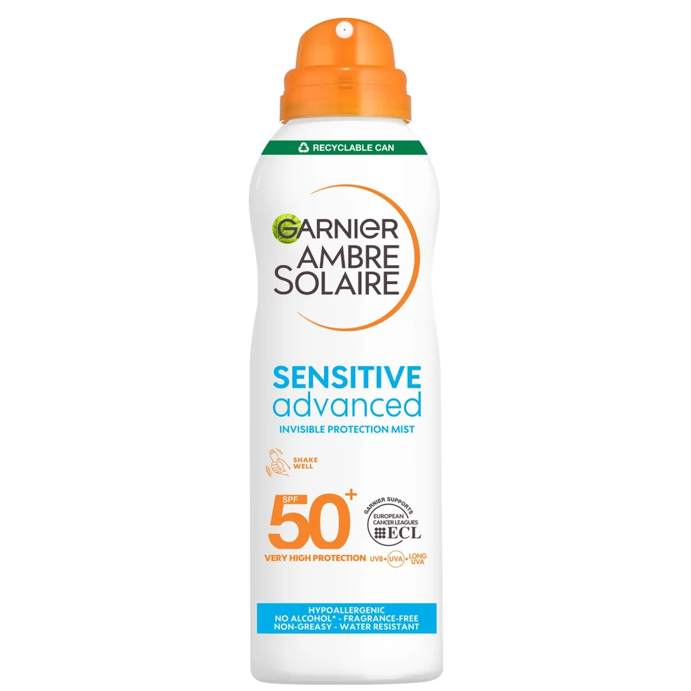 Ambre Solaire Sensitive Hypoallergenic Dry Mist Sun Cream Spray SPF50 200ml Afbeelding 1
