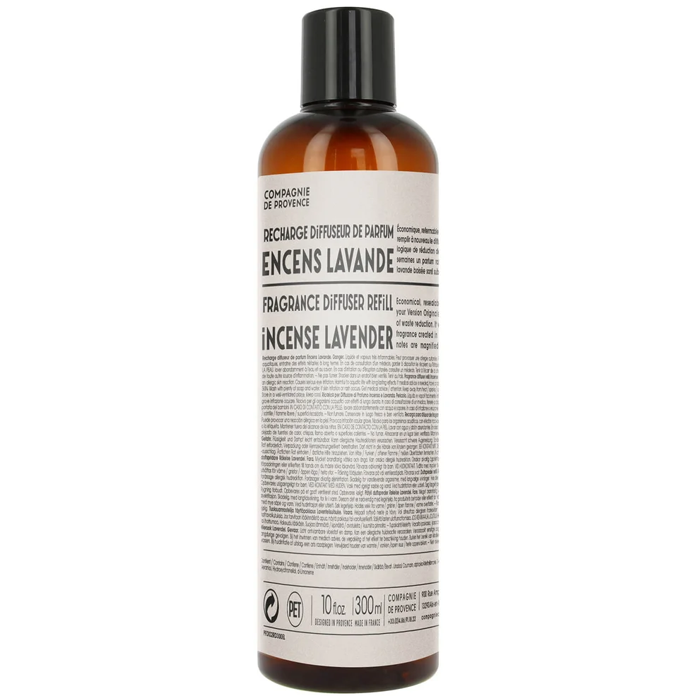 Compagnie de Provence Incense Lavender Fragrance Diffuser Refill 300ml Afbeelding 1