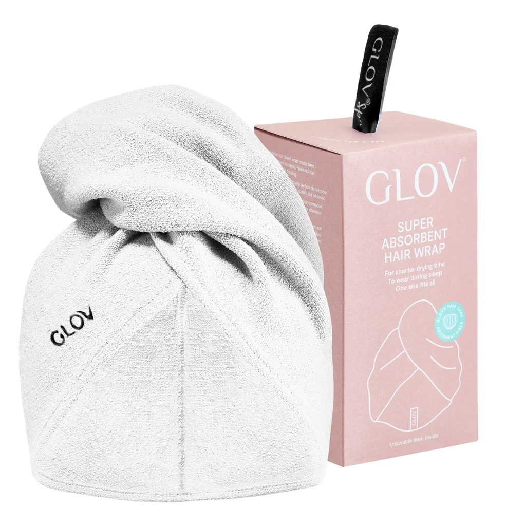 GLOV® Ultra–Absorbent Hair Towel Wrap - Original White Afbeelding 1