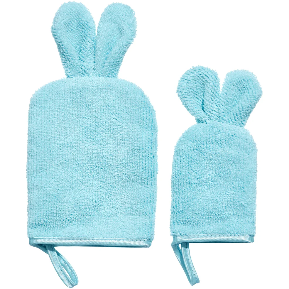 GLOV® Kids' Gentle Water-Only Skin Cleansing Mitts - Blue (Pack of 2) Afbeelding 1