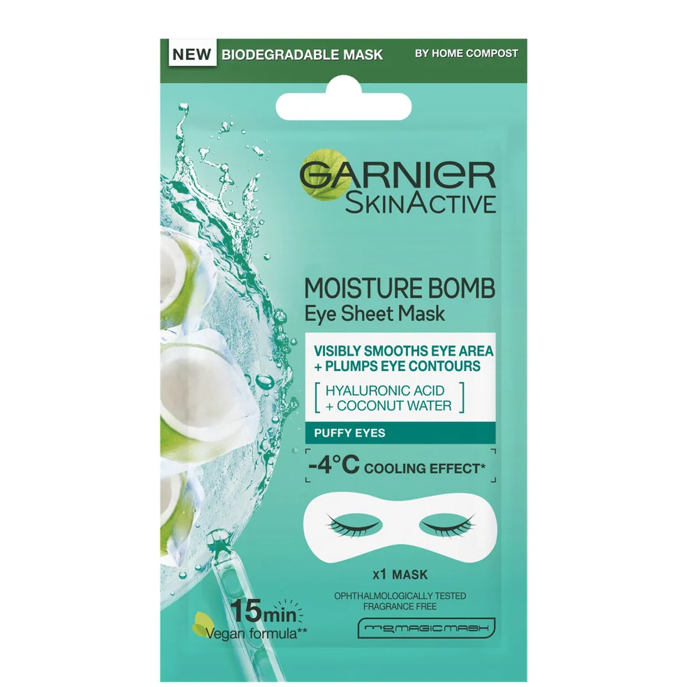 Garnier Hyaluronzuur en Kokoswater Hydraterende Verstevigend Sheetmasker voor ogen 6 g Afbeelding 1