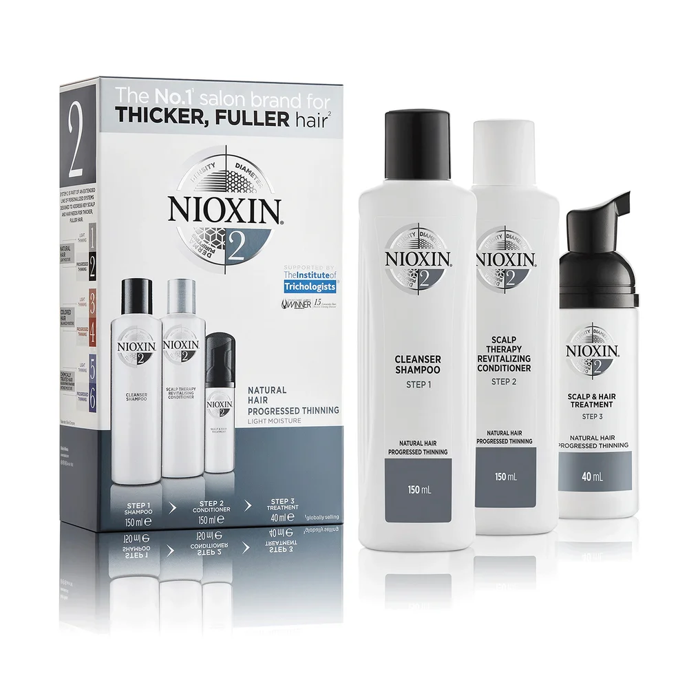 NIOXIN 3-Part System 2 Trial Kit for Natural Hair with Progressed Thinning Afbeelding 1