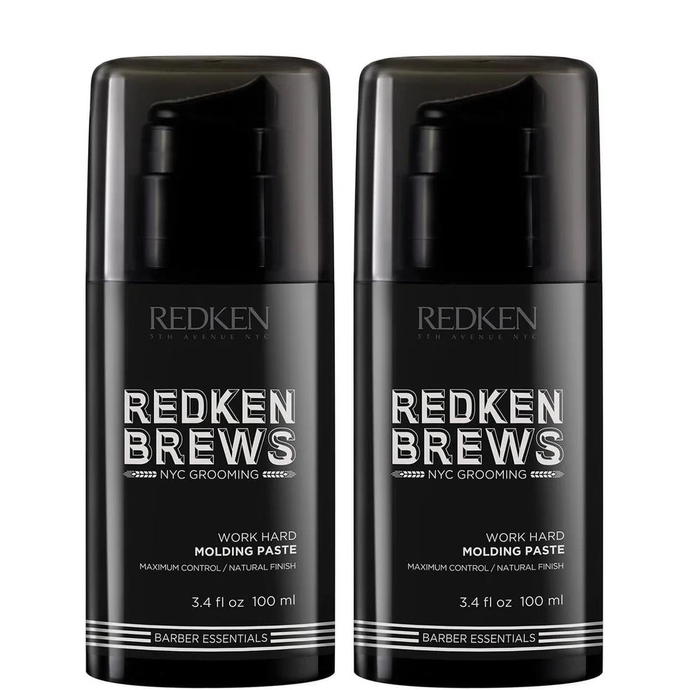 Redken Brews Men's Work Hard Molding Paste Duo Afbeelding 1
