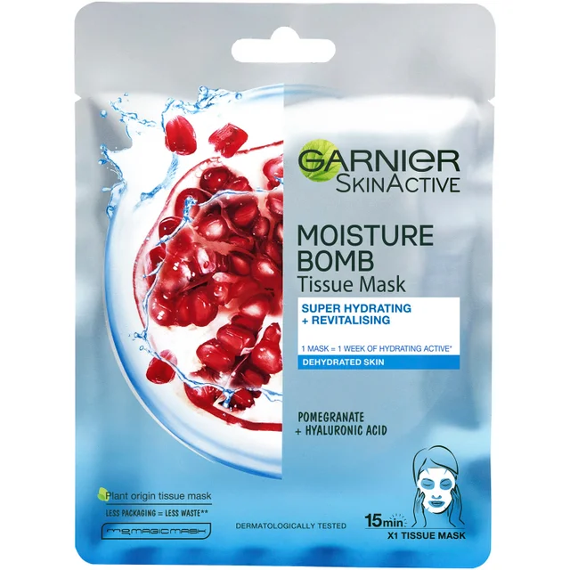 Garnier Moisture Bomb Granaatappel Hydraterend Sheetmasker voor Gezicht