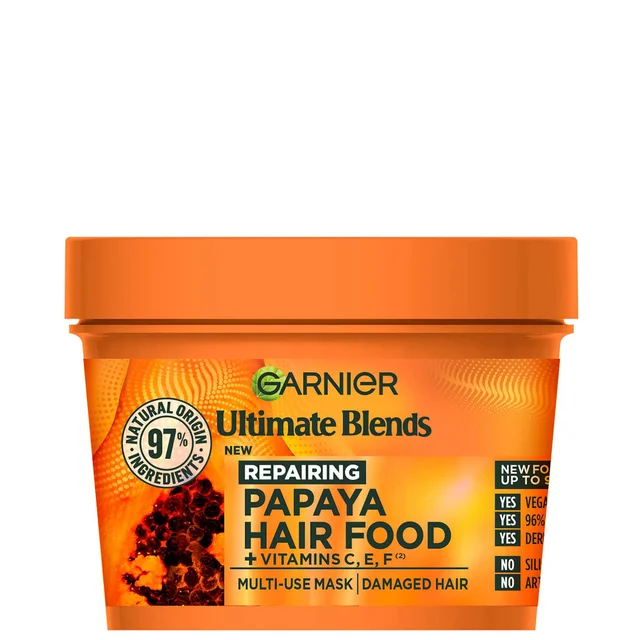 Garnier Ultimate Blends Hair Food Papaya 3-in-1 Maskerbehandeling voor Beschadigd Haar 390 ml
