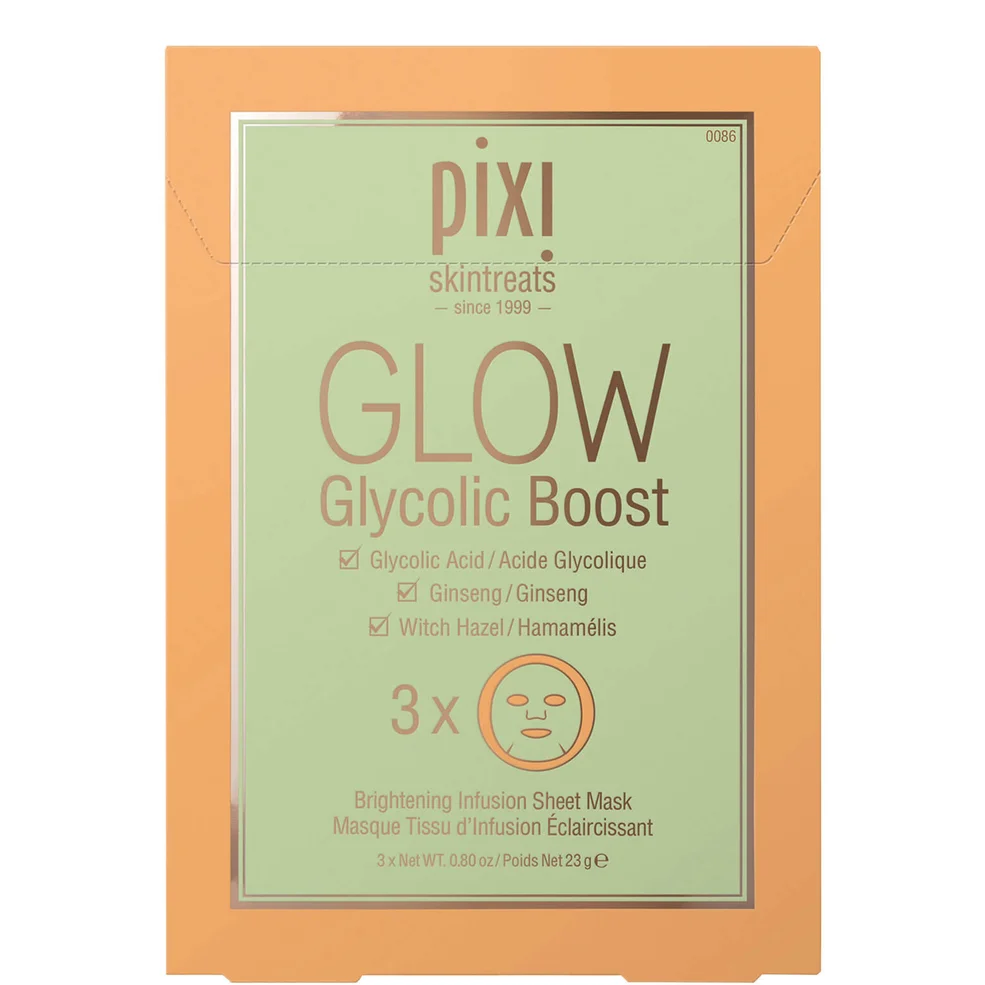 PIXI GLOW Boost Sheet Masker met Glycolzuur (set van 3) Afbeelding 1