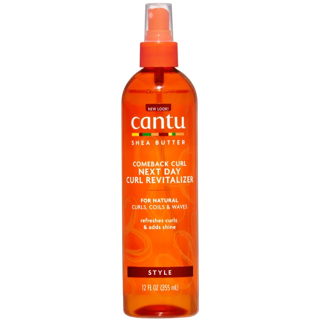 Cantu Sheaboter voor Natuurlijk Haar Comeback Curl Next Day Krulrevitalisator 355 ml