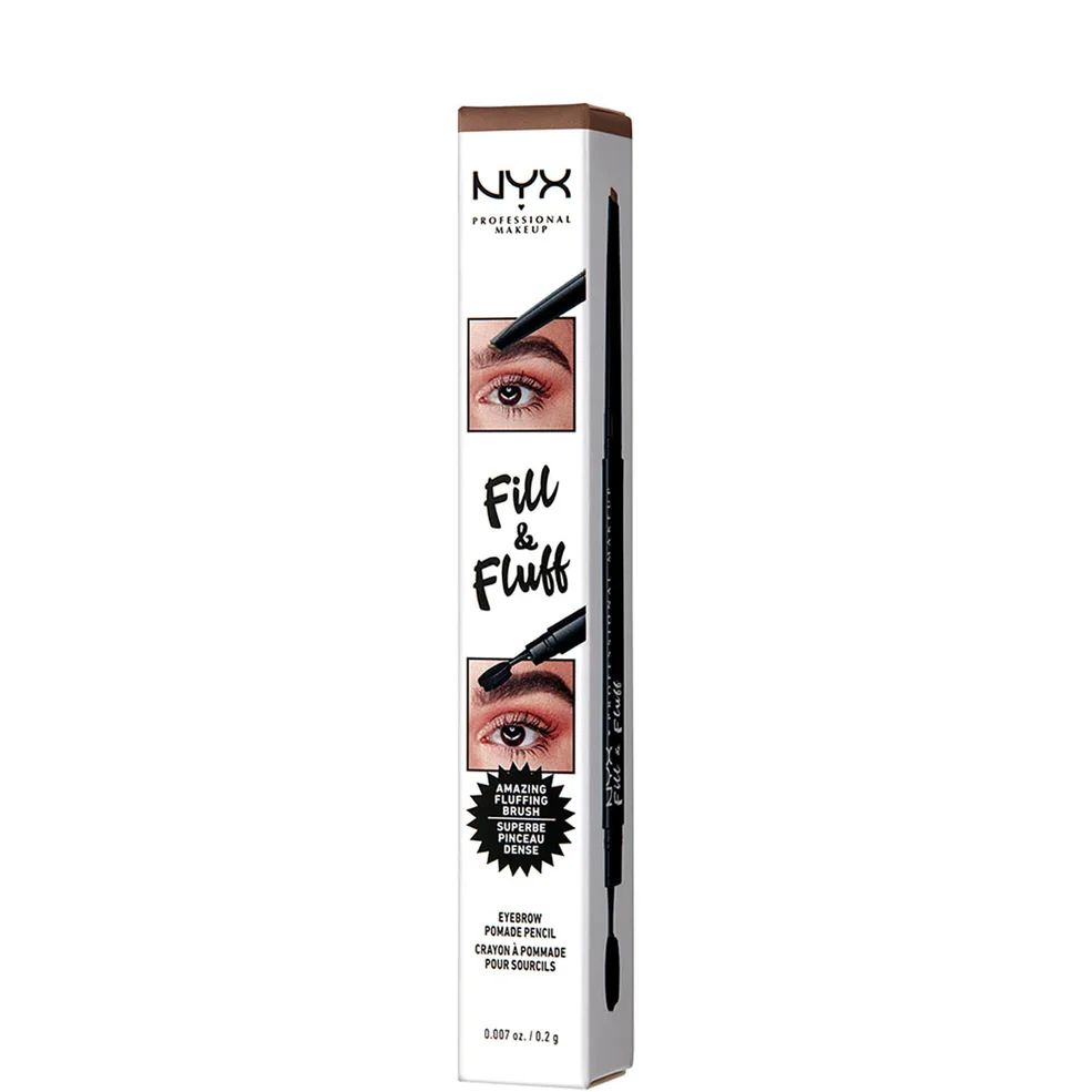 NYX Professional Makeup Fill and Fluff Eyebrow Pomade Pencil 0.2g (Various Shades) Afbeelding 1