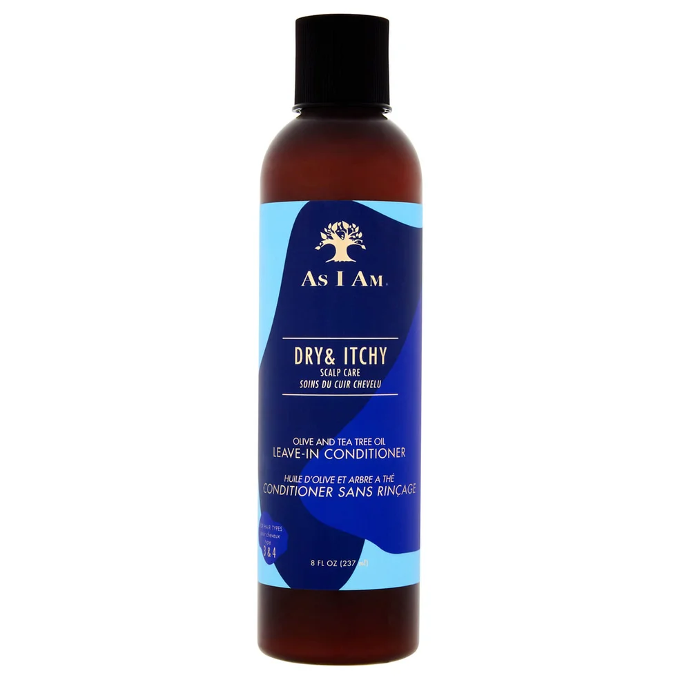 As I Am Dry and Itchy Scalp Care Olive and Tea Tree Oil Leave in Conditioner 237ml Afbeelding 1